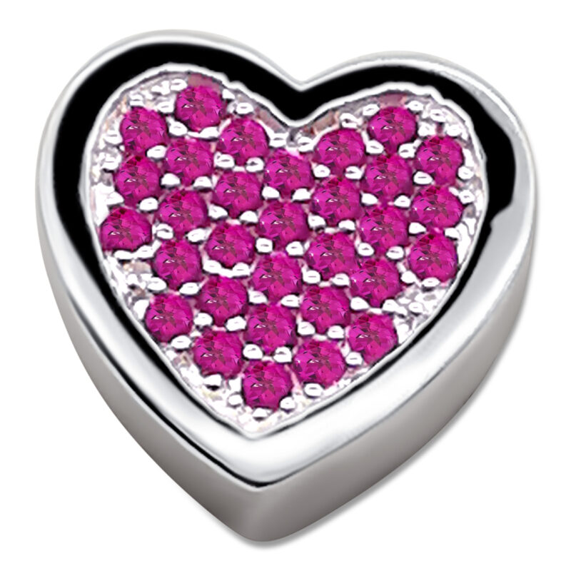 Anhänger mit rosa Zirkonias – 11 x 11 mm