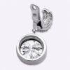 Anhänger mit Solitärfassung und Zirkonia – 24 x 11 mm – Rückseite