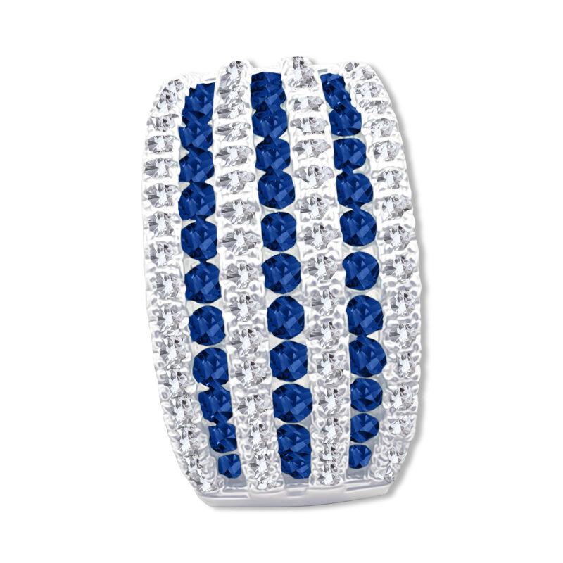 Anhänger „Blue Stripes“ – 960 Argentium Silber