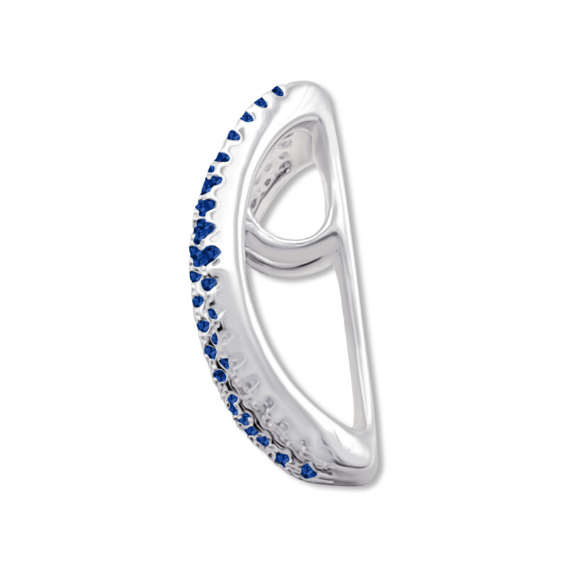 Anhänger „Blue Stripes“ – 960 Argentium Silber – Bild 2