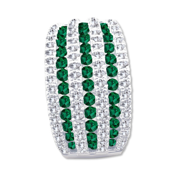 Anhänger „Green Stripes“ – 960 Argentium Silber