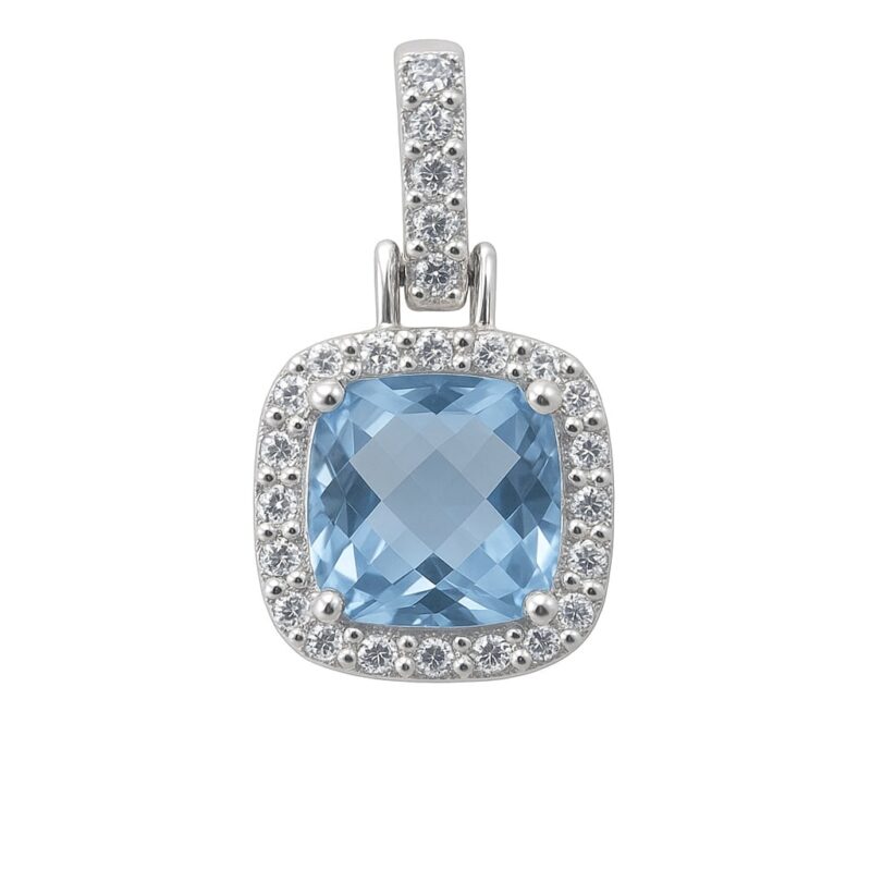 Anhänger „Azure Shine“ – 960 Argentium Silber