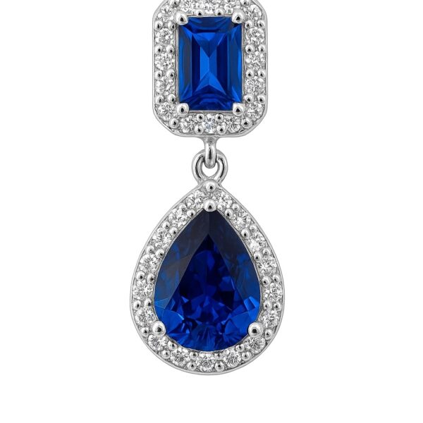 Anhänger „Blue Cascade“ – 960 Argentium Silber