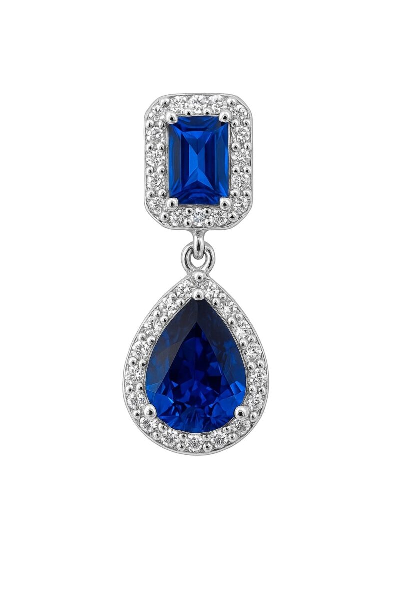 Anhänger „Blue Cascade“ – 960 Argentium Silber