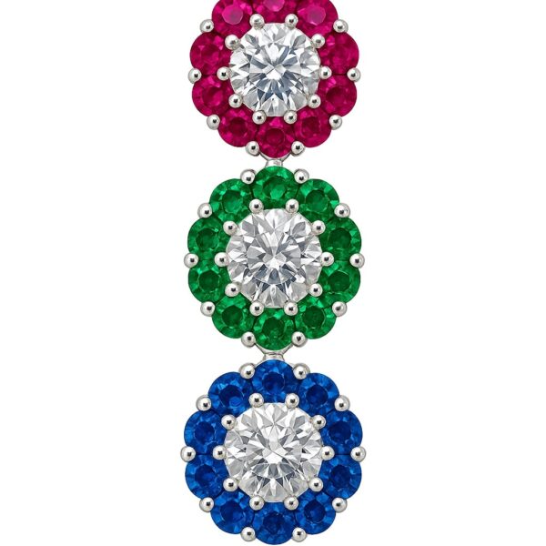 Anhänger „Coloré Fleur“ – 960 Argentium Silber