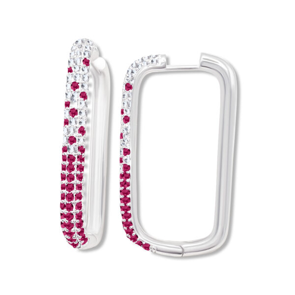 Creolen „Ruby Lights“ – 960 Argentium Silber