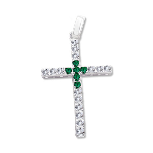 Anhänger „Crux Verde“ – 960 Argentium Silber