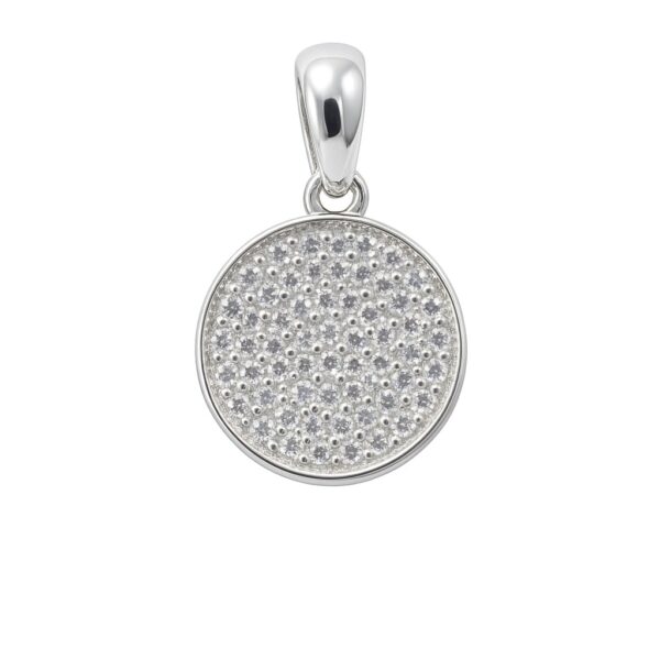 Anhänger „Luna Pavé“ – 960 Argentium Silber