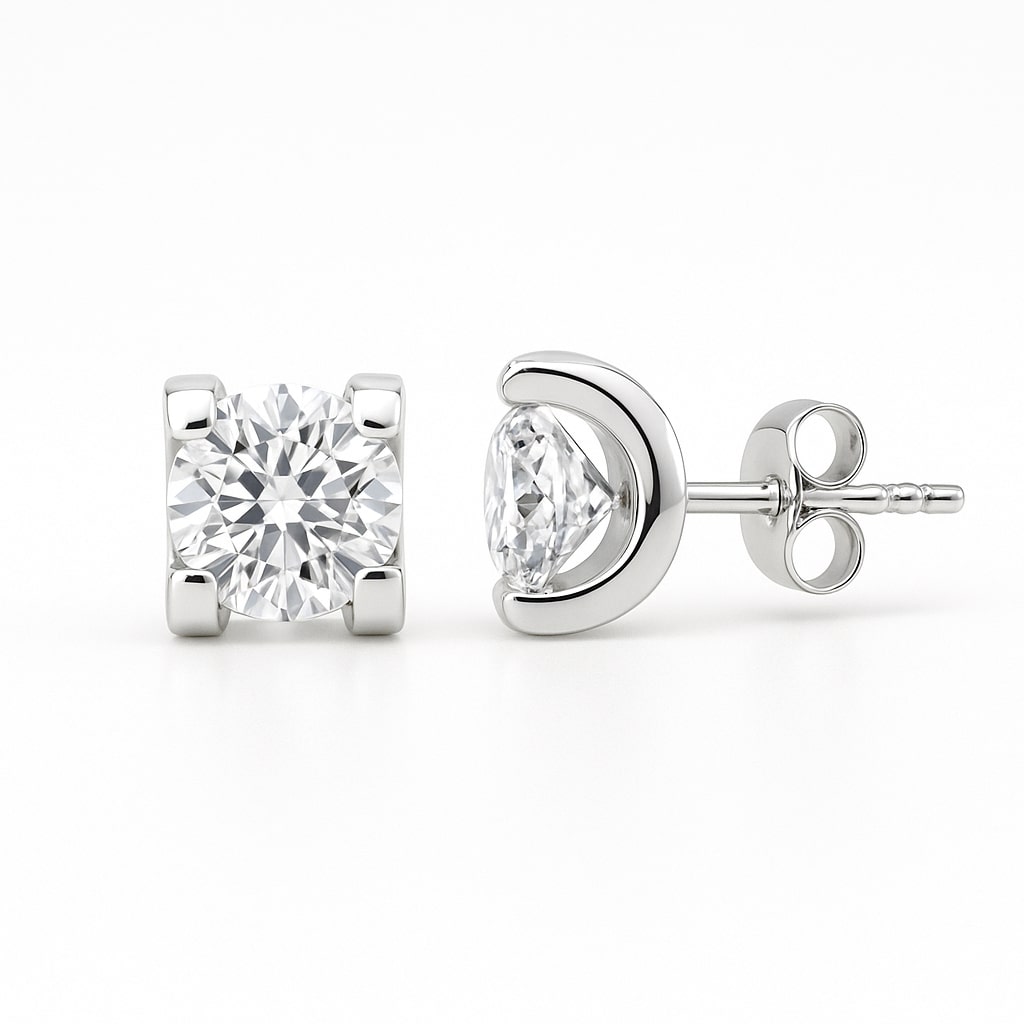 Ohrstecker „Pure Clarity“ – 960 Argentium Silber