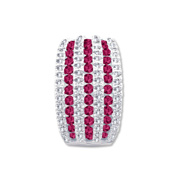 Anhänger „Red Stripes“ – 960 Argentium Silber