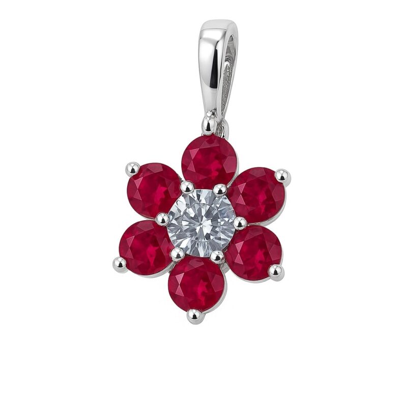 Ruby Radiance – Anhänger aus 960 Argentium Silber