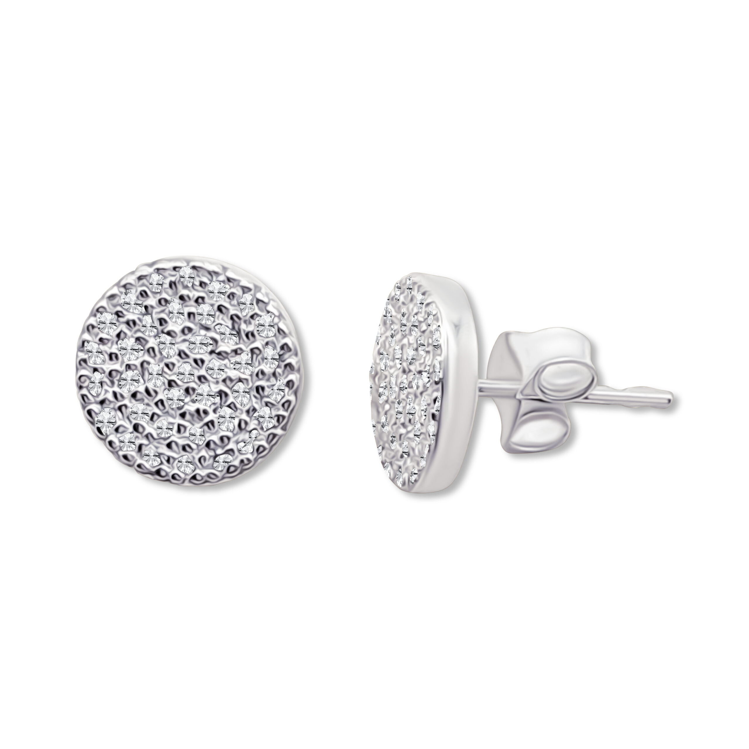 Ohrstecker „Silver Pavé Glow“ – 960 Argentium Silber