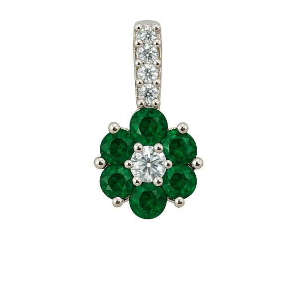 Anhänger „Verde Fleur“ – 960 Argentium Silber