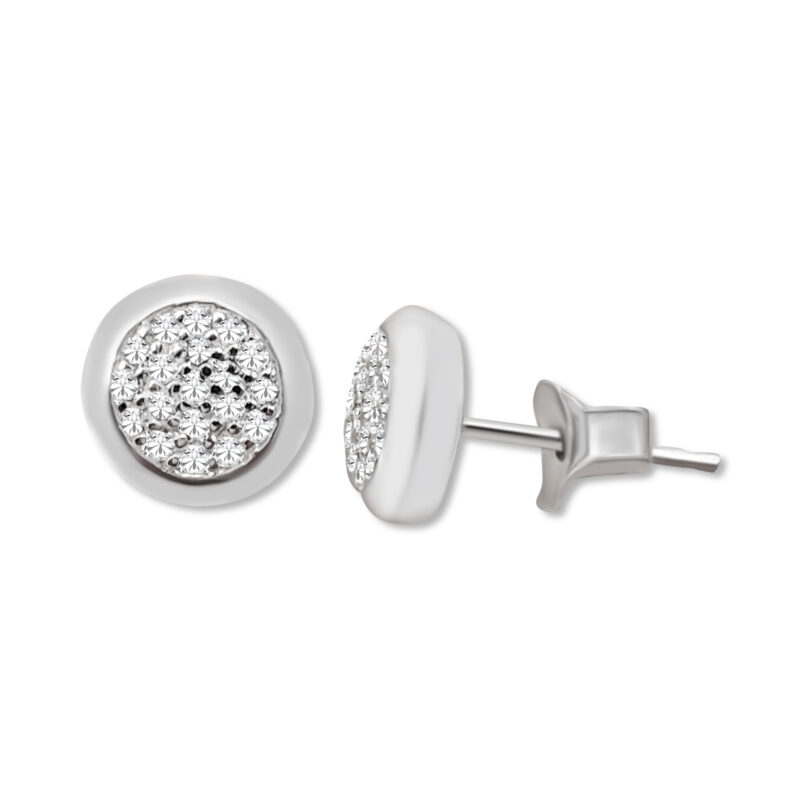 Ohrstecker „White Sphere“ – 960 Argentium Silber