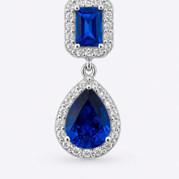 Anhänger „Blue Cascade“ – 960 Argentium Silber