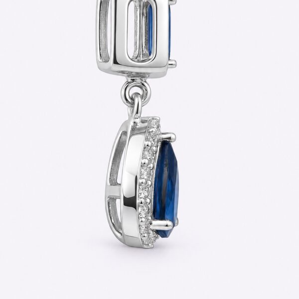 Anhänger „Blue Cascade“ – 960 Argentium Silber – Seitenansicht