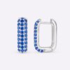 Blue Code – Creolen aus 960 Argentium Silber