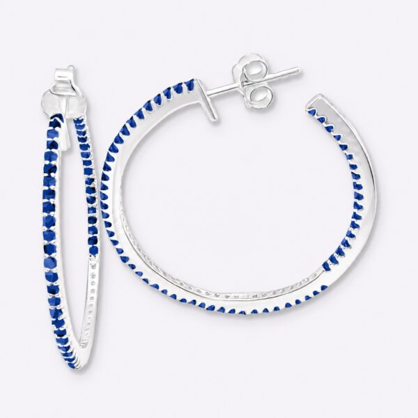 Creolen „Blue Whisper“ – 960 Argentium Silber