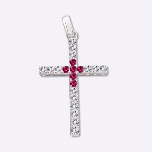 Anhänger „Crux Rosa“ – 960 Argentium Silber