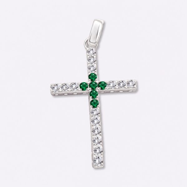 Anhänger „Crux Verde“ – 960 Argentium Silber