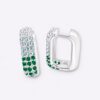 Creolen „Emerald Fade“ – 960 Argentium Silber