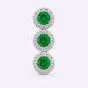 Anhänger „Emerald Trilogy Halo“ – 960 Argentium Silber