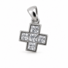 Lumina Cross Kreuzanhänger aus 960 Argentium Silber mit fünf Princess-Zirkonias