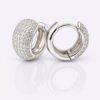 Creolen „Pavé Dome“ – 960 Argentium Silber