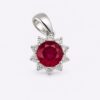 Anhänger „Ruby Royal Blossom“ – 960 Argentium Silber