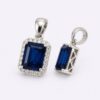 Anhänger „Sapphire Icon Halo“ – 960 Argentium Silber