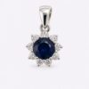 Anhänger „Sapphire Royal Blossom“ – 960 Argentium Silber