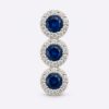 Anhänger „Sapphire Trilogy Halo“ – 960 Argentium Silber