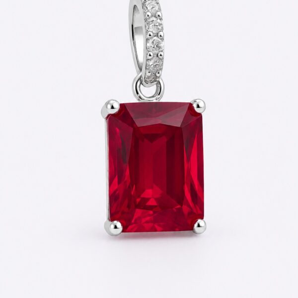 Anhänger „Scarlet Radiance“ – 960 Argentium Silber