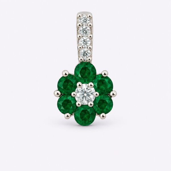 Anhänger „Verde Fleur“ – 960 Argentium Silber
