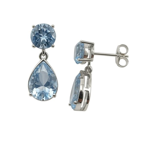 Blue Whisper – Ohrhänger aus 960 Argentium Silber