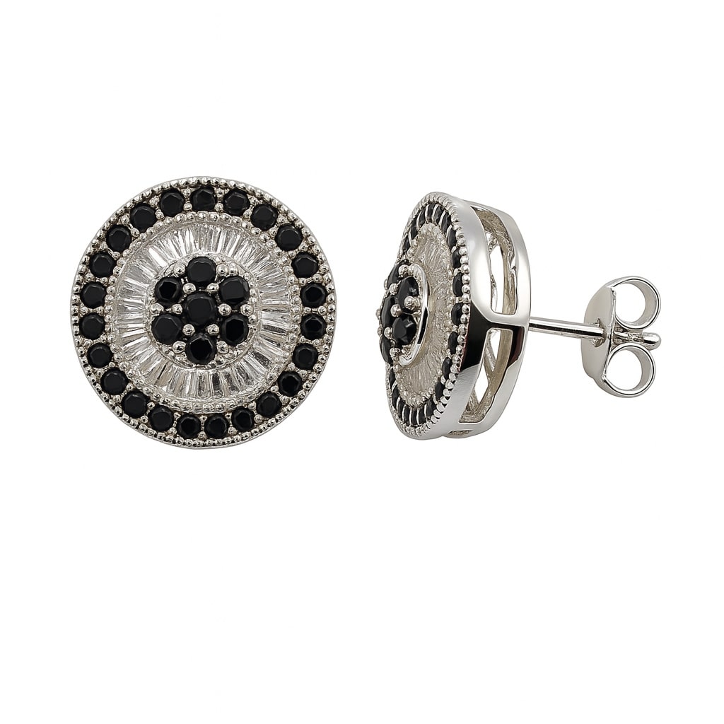 Midnight Affair – Ohrstecker aus 960 Argentium Silber