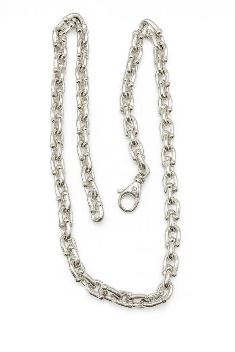 Prima Eterna – massive Kette aus 960 Argentium Silber (45 cm, 7 mm) – Bild 2