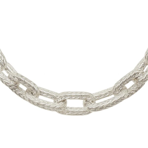 Prima Grace – Geflochtene Kette aus 960 Argentium Silber (45 cm, 7 mm)