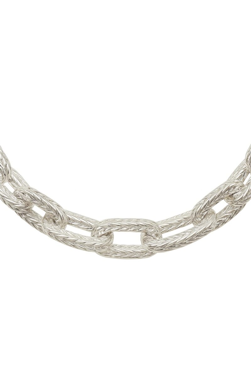 Prima Grace – Geflochtene Kette aus 960 Argentium Silber (45 cm, 7 mm)