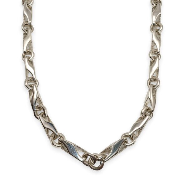 Prima Linea – Skulpturale Kette aus 960 Argentium Silber (45 cm, 3 mm)