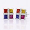 Color Cross – Ohrstecker aus 960 Argentium Silber