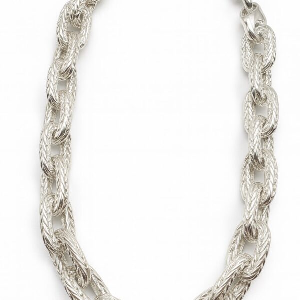 Prima Grace – Armband aus 960 Argentium Silber (19 cm, 7 mm)