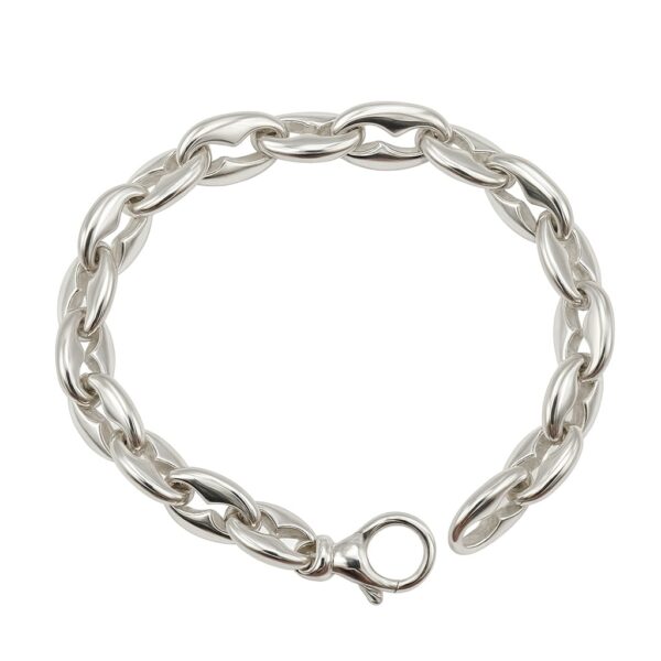 Prima Kaffeebohne X – Armband aus 960 Argentium Silber (6 mm)
