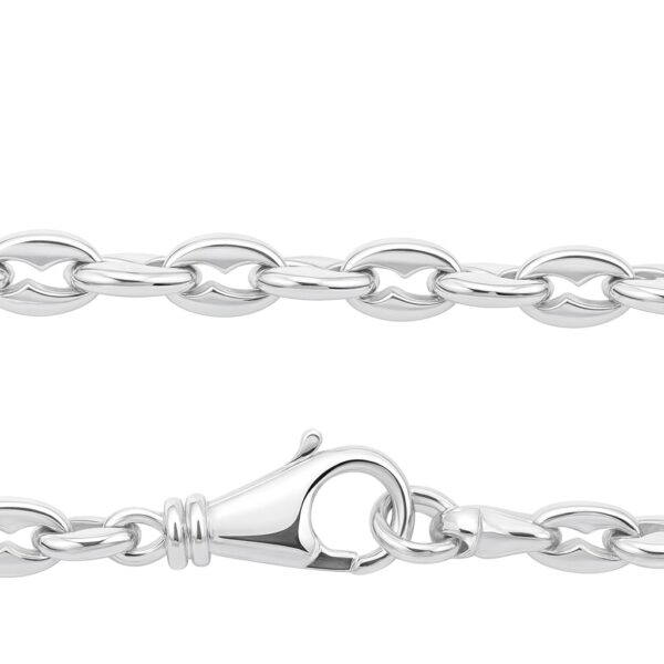 Prima Kaffeebohne X – Kette aus 960 Argentium Silber (6 mm)