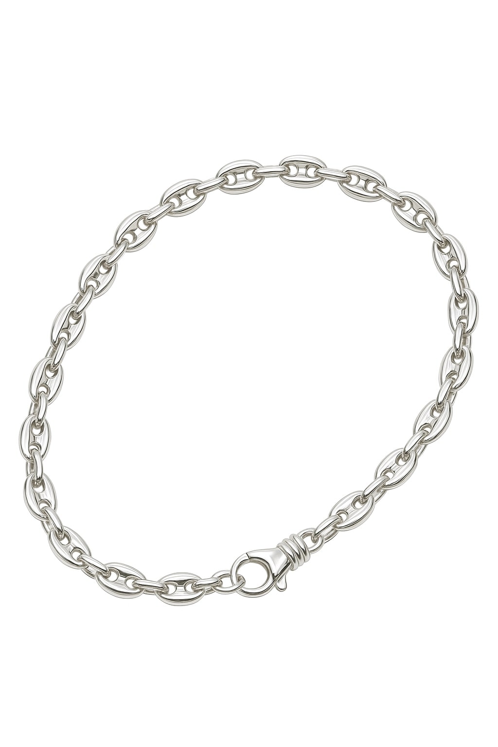 Prima Kaffeebohne – Kette aus 960 Argentium Silber (5 mm)