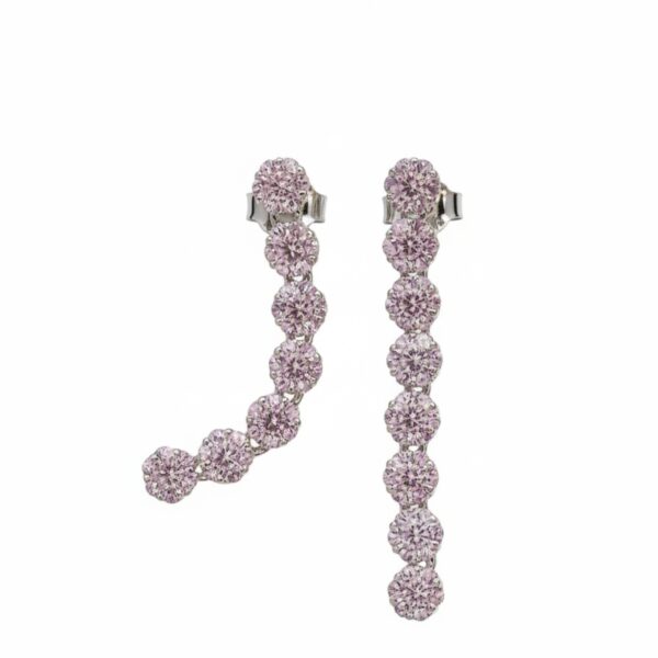 Blush Motion – Ohrringe aus 960 Argentium Silber