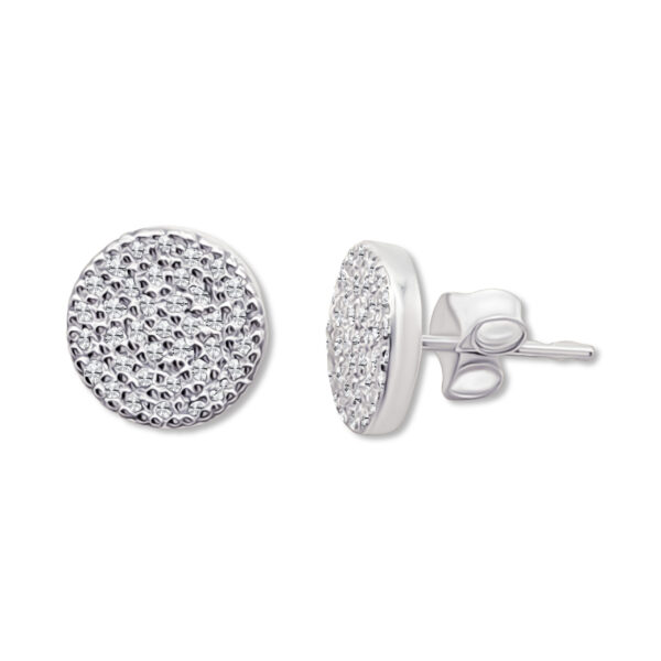 Ohrstecker „Silver Pavé Glow“ – 960 Argentium Silber