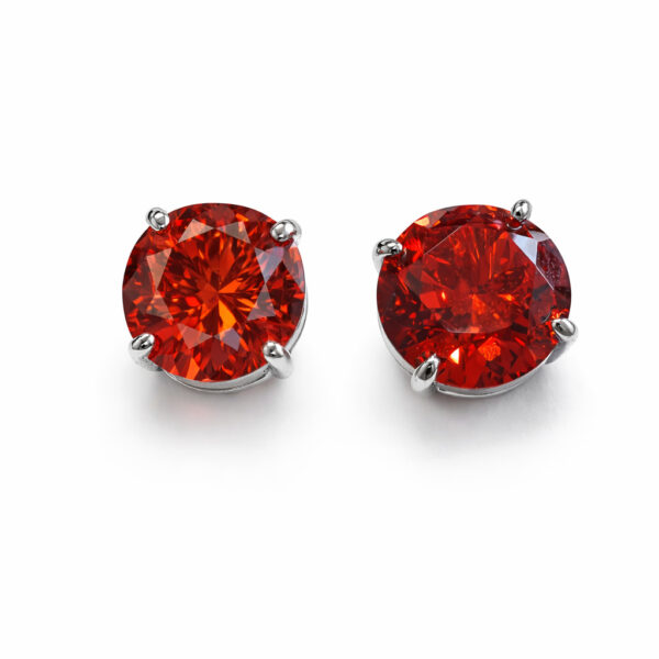 Amber Light – Ohrstecker aus 960 Argentium Silber