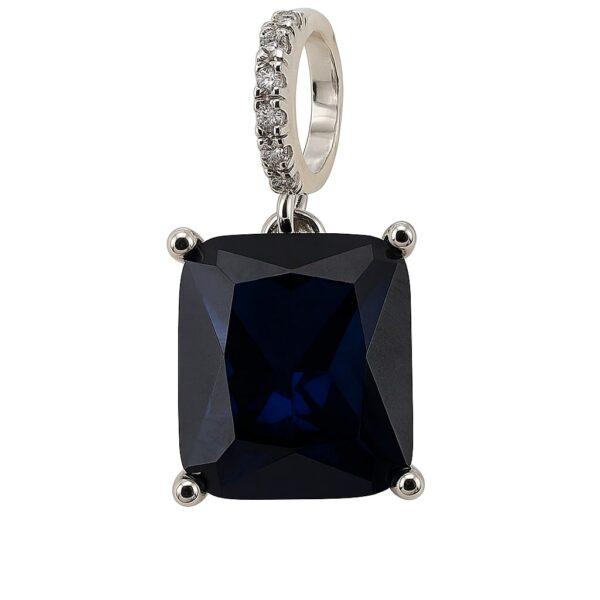 Sapphire Noir – Anhänger aus 960 Argentium Silber