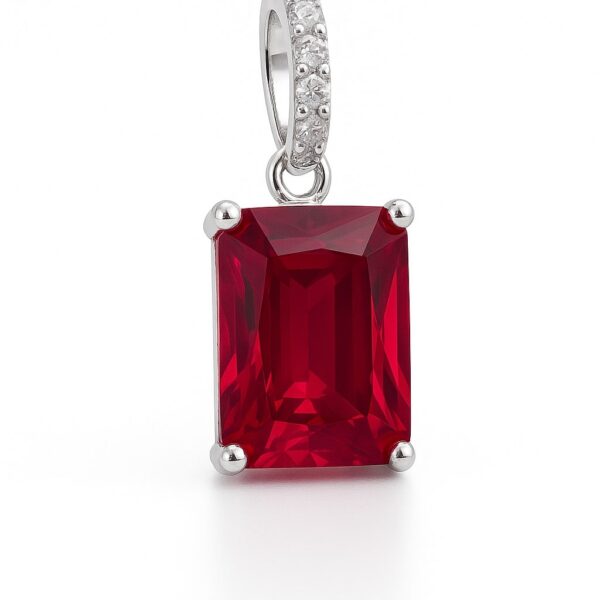 Anhänger „Scarlet Radiance“ – 960 Argentium Silber